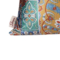 Sivya Multicoloured Mughal 2.o Ethnic Motifs Rectangle Cushion Cover image 3