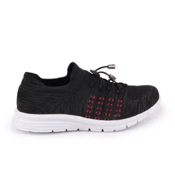 FAUSTO Men Black Mesh Running Non-Marking Shoes image 4