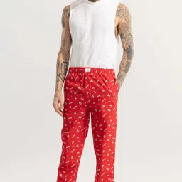 Snitch Chai Print Red Pyjama Men Pyjama-1