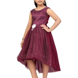 BAESD Girls Polka Dot Printed Fit & Flare Dress image 5