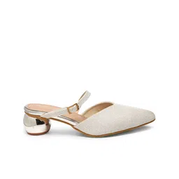 GNIST Embellished Pointed Toe Block Heeled Mules image 4