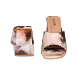 KIRAVI Printed Open Toe Block Heels image 3