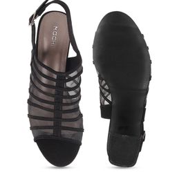 Mochi Block Heels Peep Toes With Buckles image 4