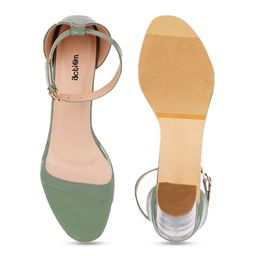 Action Transparent Block Heels With Ankle Loop image 2