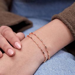 AIKA BY MINUTIAE Rose Gold-Plated Link Bracelet-22