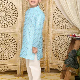 SAKA DESIGNS Boys Ethnic Motifs Printed Kurta with Pyjamas image 3