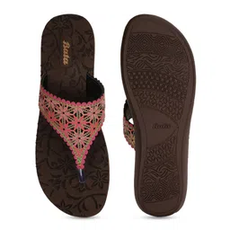 Bata Textured Open Toe Flats image 3