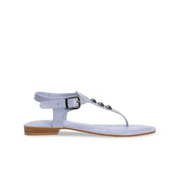ELLE Embellished T-Strap Flats With Buckle image 3