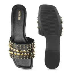 Mochi Embellished Open Toe Flats image 3