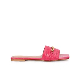 Truffle Collection Embellished Open Toe Flats image 3