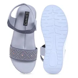 Ravis Embellished Open Toe Flats With Backstrap image 5