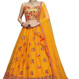 Embroidered Semi Stitched Lehenga Choli-image-46