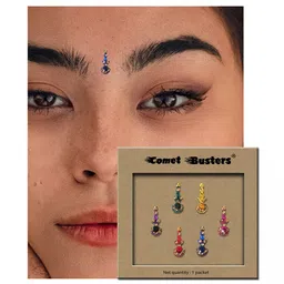 Comet Busters 6-Pcs Handmade Traditional Designer Bindi - Multicolored image 3