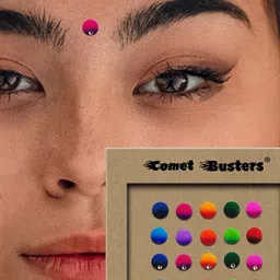 Comet Busters 25-Pcs Handmade Traditional Designer Bindi - Multicolored image 2