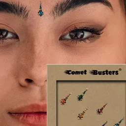 Comet Busters 6-Pcs Handmade Traditional Designer Bindi - Multicolored image 2