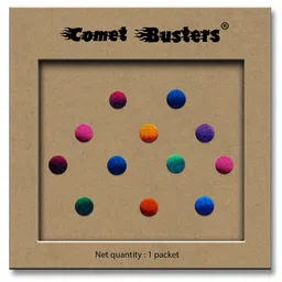 Comet Busters 12-Pcs Handmade Traditional Designer Bindi - Multicolored image 2