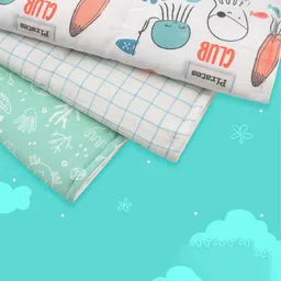 TIDY SLEEP Pack Of 3 Printed Cotton Diaper Changing Mats image 3