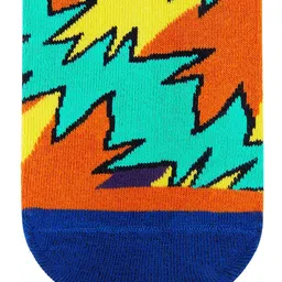 Dynamocks Unisex Blue & Yellow Patterned Ankle-Length Socks image 4