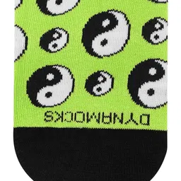 Dynamocks Unisex Green & Black Patterned Ankle-Length Socks image 2