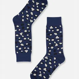 TOFFCRAFT Men Pack Of 2 Patterned Calf Length Socks image 4