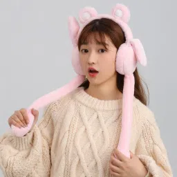 Cute rabbit jumping ear muffs for women girls with chu chu sound (8 years&above) Ear Muff-image-9