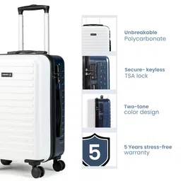 Assembly Set Of 3 Textured 360 Degree Rotation Hard-Sided Trolley Bags 40L, 60L 85L image 3