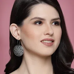 PANASH Silver Plated Classic Drop Earrings-29