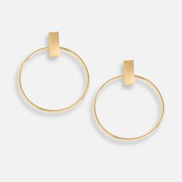 SOHI Gold Plated Circular Drop Earrings image 4