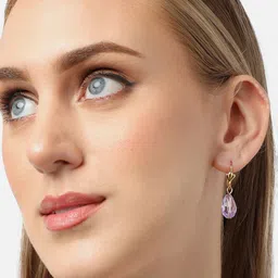 SOHI Gold-Plated Contemporary Drop Earrings-image-50