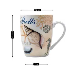 Kookee White & Brown Text or Slogans Printed Ceramic Glossy Mug 325 ml image 4