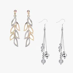 Yellow Chimes Set of 2 Contemporary Drop Earrings-49