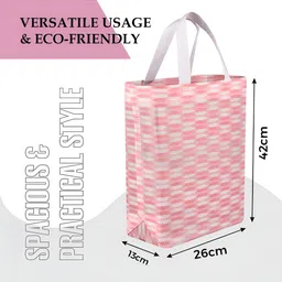 Kuber Industries Set of 12 Geometric Printed Non-Woven Reusable Shopper Handheld Bags image 4