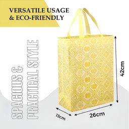 Kuber Industries Set of 12 Geometric Printed Non-Woven Reusable Shopper Handheld Bag image 4