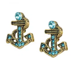 Young & Forever Gold Plated Quirky Studs Earrings image 4