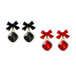 Yellow Chimes Gold-Plated Contemporary Studs Earrings image 4