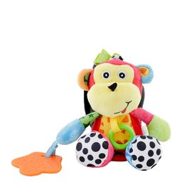 Baby Moo Kids Red & Pink Monkey Pulling Toy With Teether image 2