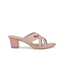 CLOG LONDON Textured Open Toe Block Heels image 5