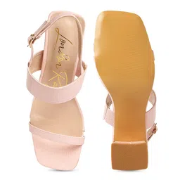 London Rag Open Toe Block Heels image 5