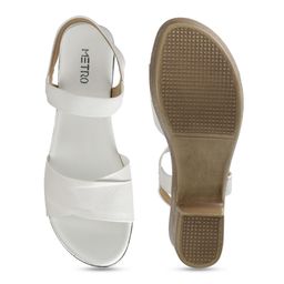 Metro Open Toe Platform Heels With Backstrap image 4
