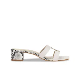 ELLE Printed Open Toe Block Heels image 2