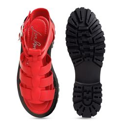 London Rag Open Toe Platform Heels With Double Buckle Closure image 4
