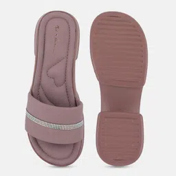 Mast & Harbour Mauve Embellished Open Toe Block Heels image 3