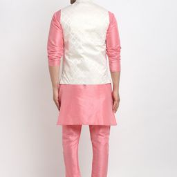 Kaifoo Men Multicoloured Kurta with Churidar & Nehru Jacket image 4