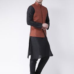 DEYANN Regular Kurta With Pyjama & Nehru Jacket image 4