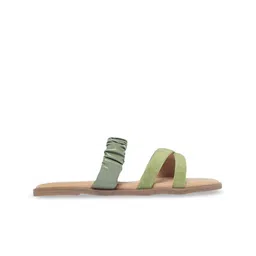 Monrow Textured Open Toe Flats image 4