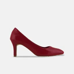 Get Glamr Pointed Toe Block Heeled Pumps image 4