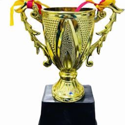 1 Pc 8 Inch Gold Plastic Trophies, Large Award Gold Award Trophy Cup, Rewards Trophy-image-93