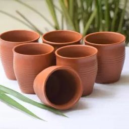 Pack of 6 Pottery Kullad Chai Cup Morning Tea Cup Set of 6 cups-image-33