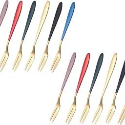 Appetizer Fork Portable for Party Banquet Cocktail Travels Stainless Steel Dessert Fork, Dinner Fork, Fruit Fork, Salad Fork, Serving Fork Set-13