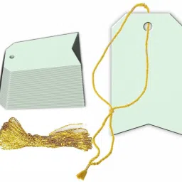 Stylish Writable Tag with Golden String for Gift, Wedding, Price Tag Label Greeting Card-image-71